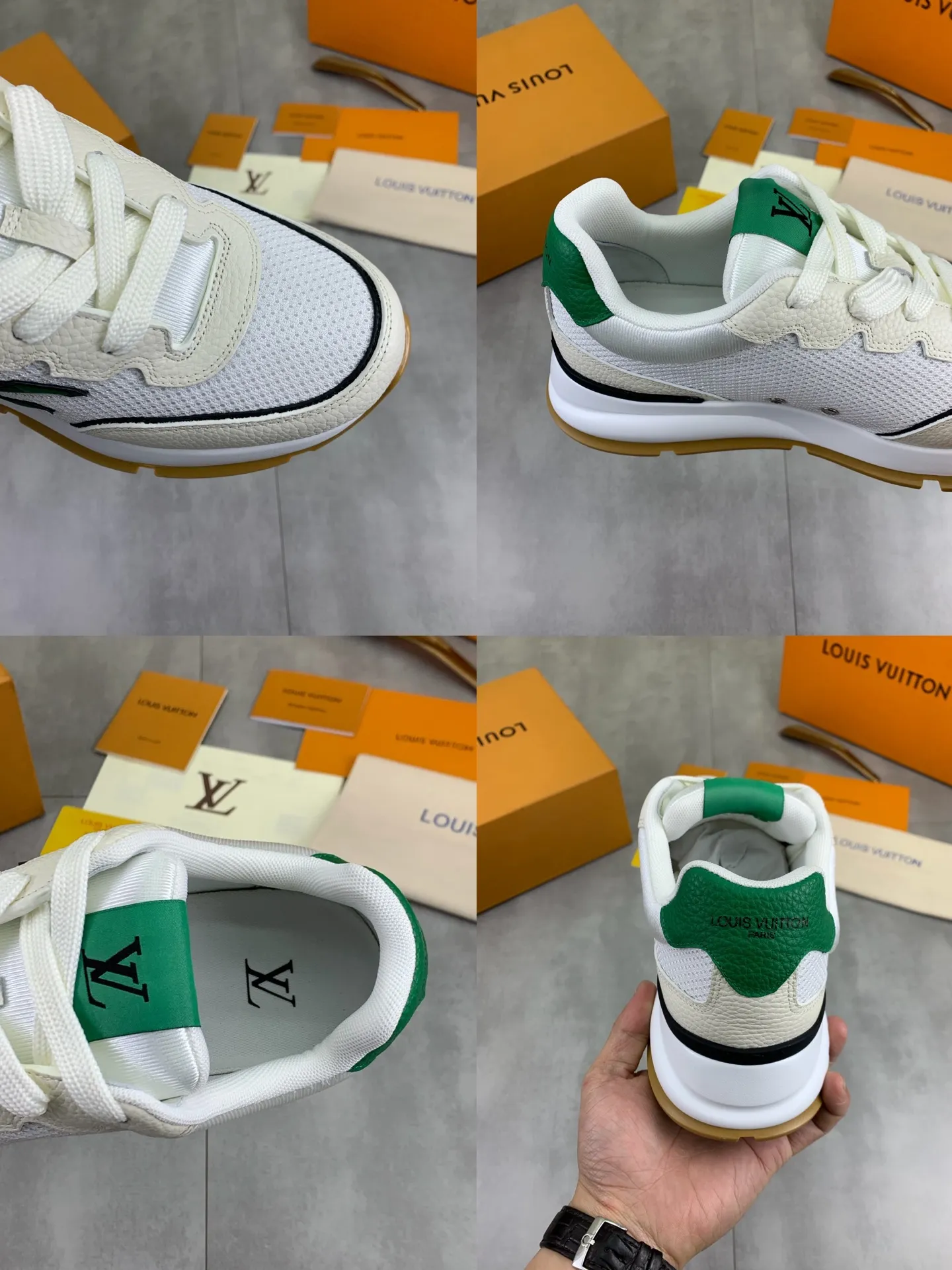 Factory price P700 💶 Top version [LOUIS VUITTON] Couple 🧑‍🤝‍🧑 Craftsman style Counter series (original order) New style 🍀LV Louis Vuitton - top version LV classic high-top trendy shoes! Made of imported original craft calfskin, original breathable lining, and original wear-resistant, lightweight, high-end TPU outsole! High quality products! 4️⃣ colors available, size: female 35-39, male 39-44 (female 40, male 45 46 customized)